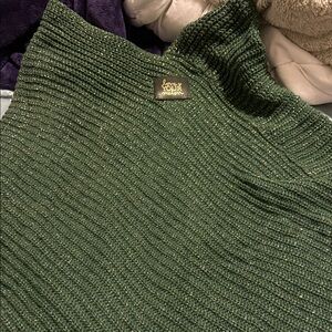 Love Your Melon green knit poncho sweater